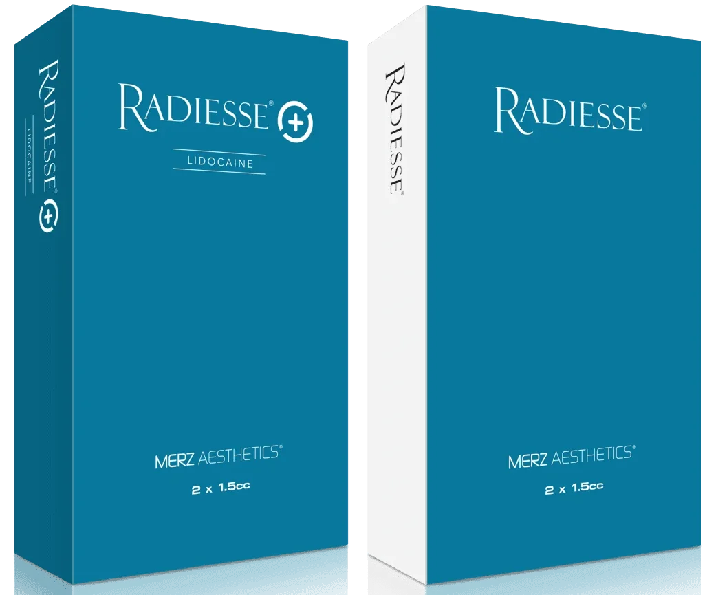 Radiesse+ With Lidocaine Dermal Filler Packaging By Merz Aesthetics Available At Cosmetic Injectables Center Sherman Oaks